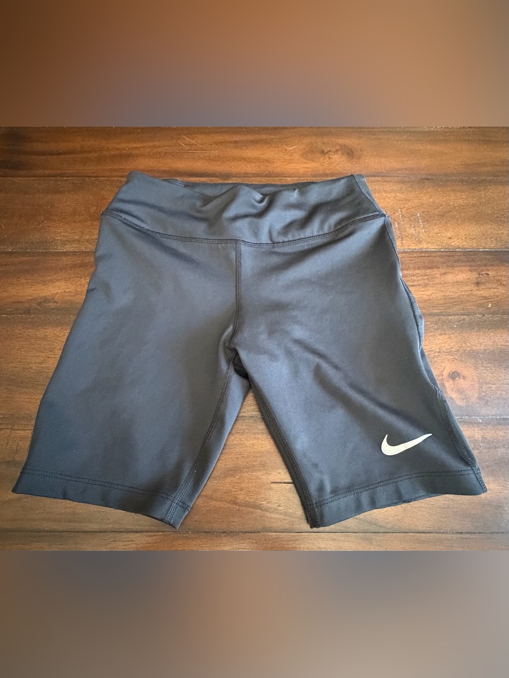 Nike Dri-FIT Black Biker Shorts Womens Size Small Running Training Gym Pockets